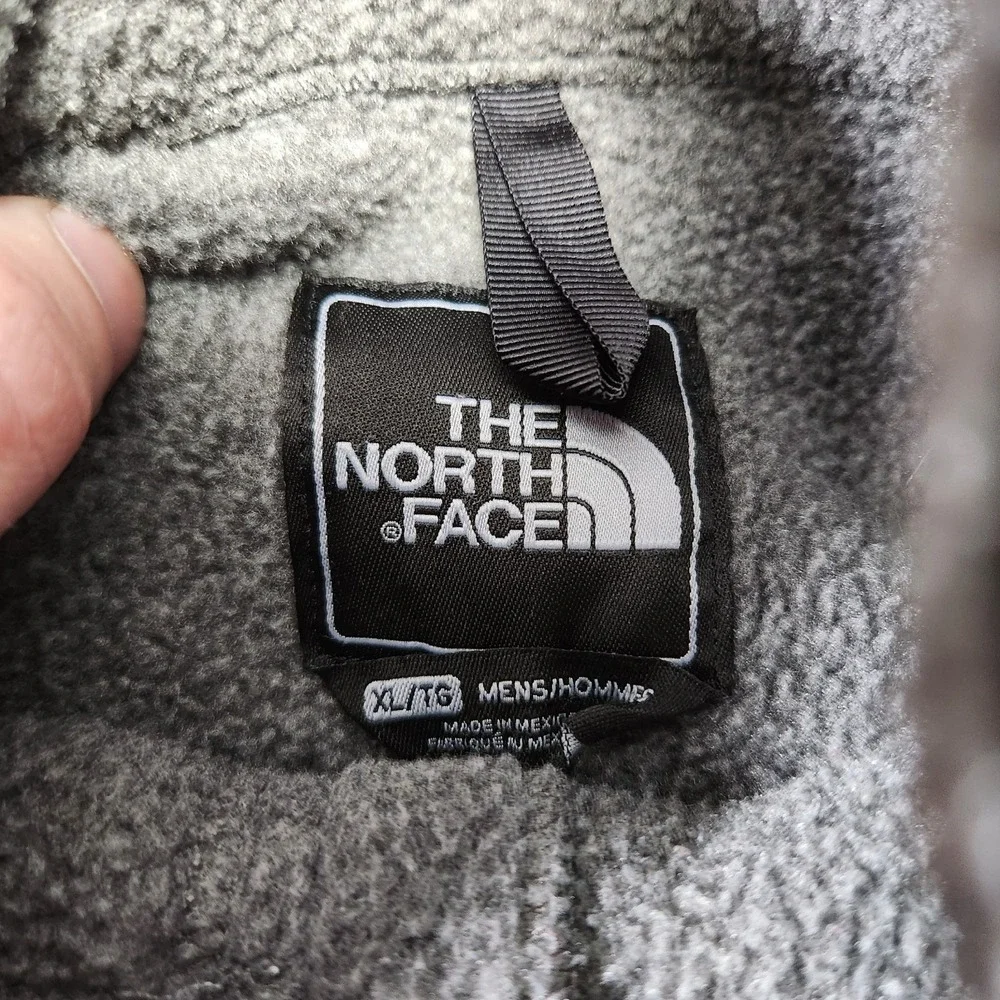 The North Face Denali Jacket Men Medium Polortec Heavy Fleece Gray Black
